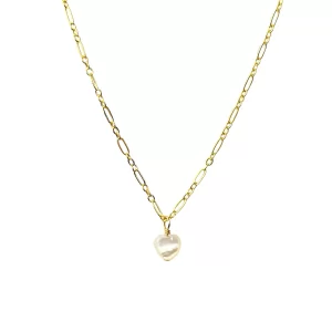 Noelani Hawaii Mother of Pearl Heart Necklace
