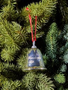 Vermont Country Store engraved Christmas bell ornament